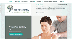 Desktop Screenshot of greenspanwellnesscenter.com